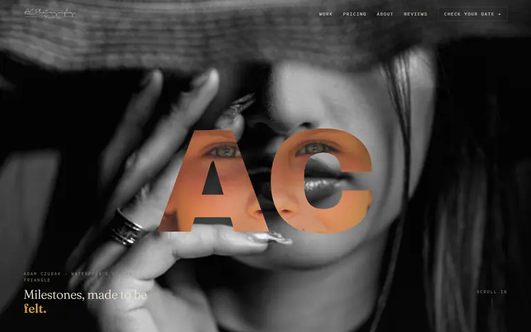 AC Photography Studio homepage