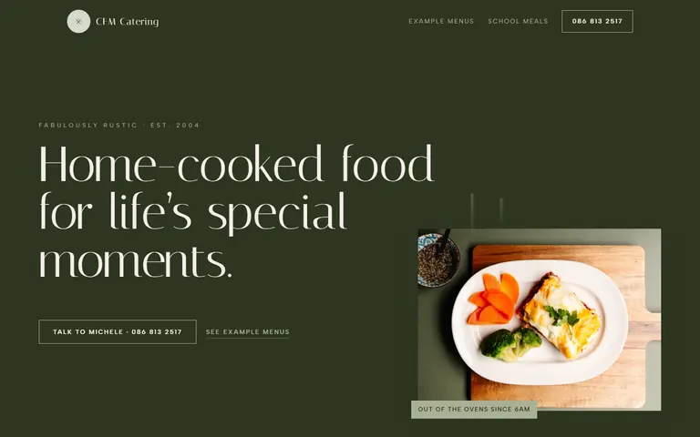 CFM Catering homepage
